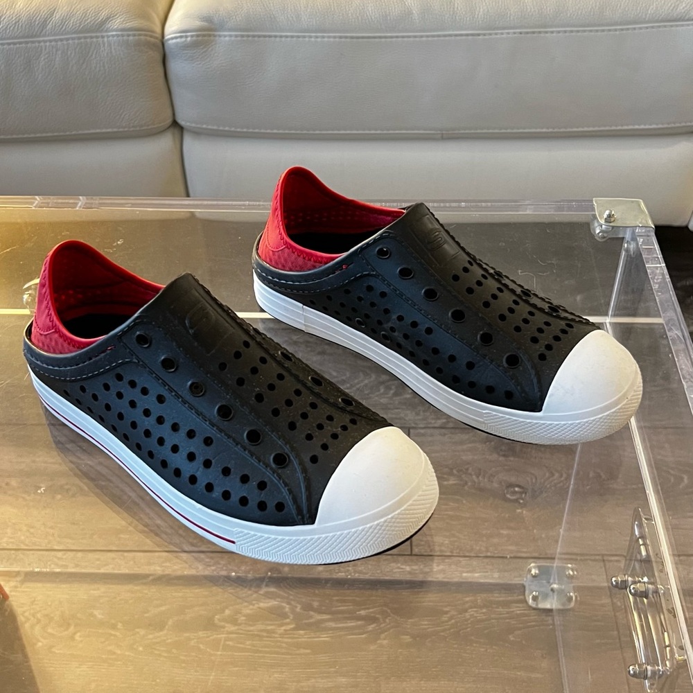 Skechers Black and Red Slip-On Water Sport Shoes (Juniors)